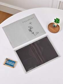 定制个性化护照夹、定制姓名文字花卉图案护照套、印有姓名的个性化护照套、定制字母封面护照夹、优雅旅行钱包、独特的旅行礼物、周年纪念礼物、圣诞礼物、节日/度假礼物、极简主义风格皮革护照保护套 - 彩色 - 查看 3