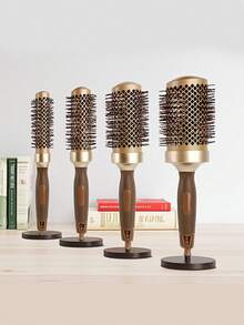 1pc/Hair Comb - Professional Hair Styling Comb, Curly Hair Styling, Slouchy Person Round Hair Brush, Round Rolling Hair Comb - Multicolor - View 4