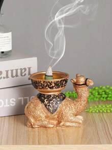 1个树脂创意立式骆驼香炉，适用于客厅、书房、卧室、餐厅等空间，是斋月、情人节、母亲节、感恩节等节日的最佳礼物。 - 彩色 - 查看 2