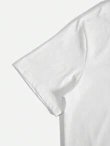 Camiseta Suelta de Moda Impresa, Navidad, Renos, Camiseta Gráfica, Regalo , Prenda Básica de Temporada para Mujer Moderna - Blanco - Ver 3