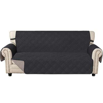 YSTYLE Single-Seater Sofa Cover With Armrests, Reversible Cat-Friendly Scratch-Resistant Couch Cover, Double-Sided Quilted Sofa Cover, Universal Sofa Cover