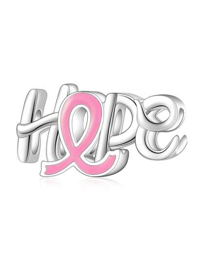 1pc Meaningful Breast Cancer Awareness "HOPE" Beaded Bracelet/Necklace, Warm Creative Gift