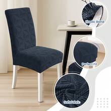 YSTYLE Chair Covers With Backrest 2/4/6 Pieces, Stretch Chair Covers, Living Room Kitchen Chair Covers, Universal Cat Scratch-Resistant Chair Cover, Modern Stain-Resistant Chair Cover - Dark Grey - View 3
