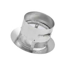 Tapa de chimenea redonda de acero inoxidable con parte superior cónica y malla, para escape de chimenea y protección contra la lluvia en el techo, para tubo de estufa exterior, fácil instalación. - Plateado - Ver 1