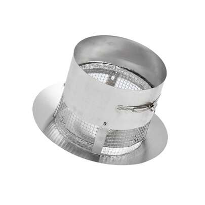 Tapa de chimenea redonda de acero inoxidable con parte superior cónica y malla, para escape de chimenea y protección contra la lluvia en el techo, para tubo de estufa exterior, fácil instalación.