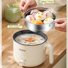 RAF Portable Electric Cooker & Steamer, Multi-Function Pot For 1-3 People, Convenient For Stir-Frying, Stewing, Steaming, Non-Stick Pot, Suitable For Cooking Chicken, Noodles, Rice, Soup, Porridge, Steamed Buns, Hot Pot And More