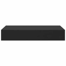 Estantería Flotante de Pared Larryhot con Cajón Negro 48x25x8 cm, Adaptable a múltiples estancias (entrada, baño, despacho), estructura robusta, fácil de montar, ideal para almacenaje y decoración - Negro - Ver 5