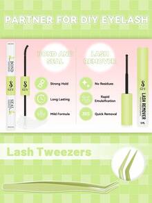 252 件 D 卷 SZY 睫毛套装 浓密睫毛 纤细单根假睫毛 带睫毛胶和密封睫毛卸妆器 睫毛镊子（60D+100D-10-18 毫米 - 套装）自然睫毛簇 - 黑色 - 查看 8