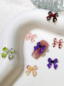 50 قطعة زخرفات DIY جميلة بشكل فراشة مطبوعة، أحجار راين 3D مربعة مناسبة للملابس وديكور المنزل وأغطية الهواتف والأعمال اليدوية والهدايا - متعدد الألوان - مشاهدة 5