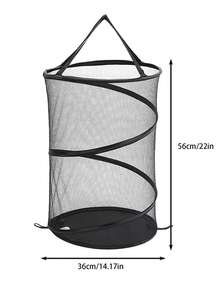 超大号可折叠洗衣篮，网状材质，带提手，适用于洗衣房、浴室、儿童房、大学宿舍、旅行、露营、礼品篮等多种场合。 - 彩色 - 查看 6