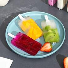 Easy-To-Clean 4-Bottle Ice Pop Mold, Suitable For Summer Desserts, Reusable DIY Ice Pop Making Tool With Lid, Cute Household Ice Pop And Ice Cream Mold - trắng - Xem 11