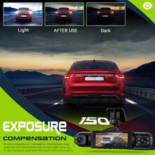 Dash Cam For Cars,1080P Car Camera Front Rear With Card, Dashcams For Cars With Night Vision, WDR, G-Sensor, 3-Channel Car DVR With HD Display, Front And Left/Right Cameras, Night Vision, G-Sensor Loop Recording, 150mAh Battery - 3 Camera - View 5