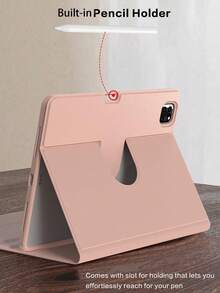 适用于 iPad 的旋转保护键盘套，兼容 iPad 第十代，采用 PU 皮革材质，适用于 iPad 10.2 英寸、第九/八/七代、Air 3/10.5 英寸、Pro 11 英寸（2018/2020/2021/2022 年款），配备亚克力背板和 Apple Pencil 插槽，适用于 iPad (A16) 11 英寸第十一代（2025 年款），支持 3 档角度调节，兼容 iPad Air 4/5/11 英寸 (M2) 2024 年款/(M3) 2025 年款，内置 150mAh 电池 - 粉色 - 粉色 - 查看 10