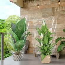 Cubierta protectora de invierno para plantas, transparente, reutilizable, para exteriores, a prueba de heladas, para jardín, para plantas y vegetales. - Blanco - Ver 6