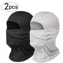 Teenager 2 Packs Dustproof Full Face Mask Black Balaclava Breathable Quick Drying Motorcycle Windproof Balaclava For Cycling And Outdoor Sports