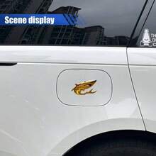 2PCS 3D Shark Metal Car Emblem Sticker Decal - 3.5*1. Cool Fish Nameplate Sticker Auto Body Badge Decal, Car Fenders Bumper Stickers SUV Motorcycle Truck Window Laptop DecorationSilver - Vàng - Xem 3