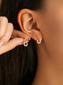 SYMFNY 1 Pair 925 Sterling Silver Unique Teardrop Earrings, Suitable For Daily Wear And Various Occasions