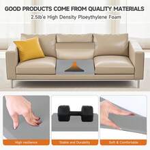 22"X22" Couch Cushion Support For Sagging Cushions, 40D High Density Foam Couch, Sofa Cushion Support For Sagging Seat, Grey