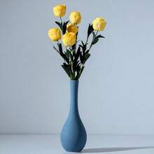 4 piezas de jarrones cerámicos de 6 pulgadas, jarrones pequeños de cerámica esmerilada a granel para centro de mesa de boda, decoración, juncos, decoración moderna bohemia para el hogar y fiestas, regalos DIY