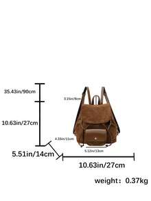 Casual Retro Suede Backpack, 2025 Autumn/Winter New Versatile Small Backpack For Traveling