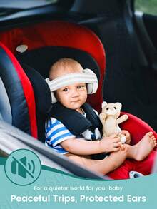 Ohrenschützer für Babys mit elastischem Stirnband, Baby-Ohrenschützer ideal für Flüge, Baby-Ohrenschützer zur Geräuschreduzierung - Baby-Kopfhörer gegen Gehörschäden & verbessert den Schlaf