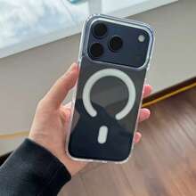 防震磁吸充电手机壳，带摄像头保护，兼容 17/17 Air/17 Pro/17 Pro Max，透明亚克力超薄保护壳，也适用于 13/11/16 Pro Max/15/14 Plus/12 Mini/XS Max/7/8 Plus/16e，春季礼物，生日派对，复活节，妈妈的理想之选 - 無色 - 查看 3