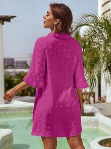 Women's Swimsuit Cover - Ups White Chiffon Bikini Swimwear Beach Dress Outfits Summer 6HQS - Fluorescent Red - 查看 11