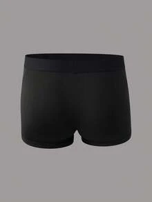 3pcs/Pack Men's Solid Color Thickened Everyday Briefs - Black - View 8