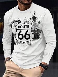 Maglietta retrò stampata: comoda e impeccabile, leggera e traspirante per uso quotidiano e vacanze - stile americano classico