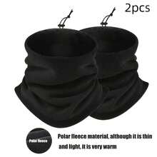 2-Pack Men's Thermal Neck Warmer - Heavyweight Windproof Thermal Face Mask, Soft Fleece Lining, Breathable Polyester Knit, Suitable For Winter Cycling, Outdoor Activities, Skiing And Motorcycle Riding - Multifunctional Balaclava, Hand Wash Only - Solid Black, Gray - Suitable For Cold Weather And Layering, Cold Weather Layering Outfit, Motorcycle Riding Gear, Men's Winter Accessories, Windproof Face Mask, Functional Face Mask, Solid Color Design, Heavyweight Fabric, Durable Insulation Material, Men's Winter Sports - Đen + Xám - Xem 8