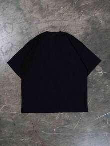 Camiseta gráfica 2025 para hombre, de algodón, con estampado de banda retro shui, camisa holgada para estilo urbano - Negro - Ver 2