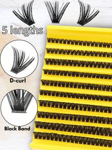 600PCS 30D+40D+80D Clusters Lash – Thick & Fluffy Eyelashes, D Curl, 0.31–0.63inch, Individual DIY Lash Extensions, Soft & Natural Wispy Lashes, Perfect For Halloween, Thanksgiving, Christmas & New Year's, Lash Clusters, Eyelash Clusters, Individual Eyelashes, Lashes, Fake Lashes, Beauty & Health - Black - View 9