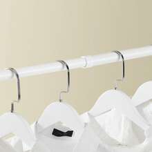 SoBuy FRG109 Telescopic Wardrobe System With 2 Clothes Rails Clothes Storage System Shelving System Clothes Rack Light Grey - White - View 11