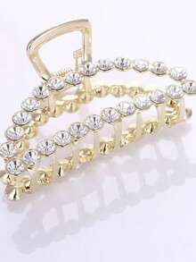 1 pieza Pinza de pelo asimétrica de lujo para mujer - Calidad premium, con incrustaciones de rhinestone, agarre firme (antideslizante), eleva instantáneamente tu apariencia, perfecta para ocasiones diarias/citas/oficina/fiestas/bodas Accesorios para el cabello Pinza de moda para vacaciones, verano, vacaciones, viajes, festivales, cumpleaños - Multicolor - Ver 1