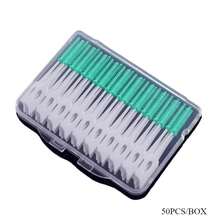 Cepillos de silicona interdentales 200 unidades, palillos dentales, cepillo entre dientes, palillos de silicona con hilo para limpieza oral