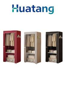 Ropero Armable Closet De Tela Un NIVEL EXTRA GRANDE  Profundidad: 44 cm   Ancho: 56 cm   Altura: 146 cm - Multicolor - Ver 2