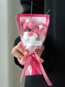 1支迷你人造花，附赠礼品袋，是情人节、母亲节花束和小礼物的理想之选 - 彩色 - 查看 10