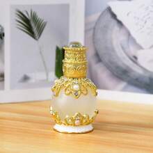 1pc 15ml Middle Eastern Style Glass Globe Bottle, Jewelry Design Fragrance/Essential Oil Refillable Decor Bottle, Elegant Home Decor Accessory, Vanity Decoration, Hand Wash Only, Refillable And Reusable, Women's Personal Care Item, Chic Fragrance Storage Bottle, Sophisticated Decor, High-End Quality, Fashionable Cosmetic Accessory, Lightweight And Portable Travel Refill Bottle (Empty Bottle Only)