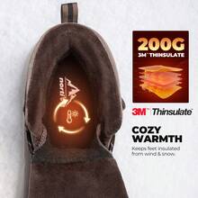 Men's Wide Winter Boots Grip On Snow Ice Insulated Waterproof Lightweight Comfortable Hiking Outdoor Boots - Coffee Brown - View 4