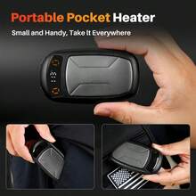 Yoomue 2 Packs Rechargeable Hand Warmers With COB Light, Portable Magnetic Electric Hand Warmers With 12hrs Warmth, Equipped With COB Lights, Provide High Lumen Lighting, Best Christmas Gifts, Winter Gifts For Women Men - Black - View 5