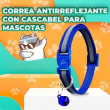 ELE-GATE Collar Reflectante con Campana para Mascotas - Multicolor - Ver 2