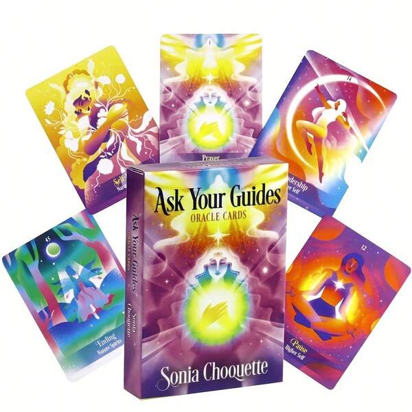 Ask The Guide Oracle Cards - 56 Aesthetic Cards For Divination, Mystical Guidance And Spiritual Insight, Suitable For Beginners And Enthusiasts