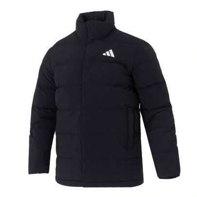 Adidas Áo khoác lông vũ nam HELIONIC MID J, dáng regular fit, áo khoác lông vũ giữ ấm ngoài trời, màu đen, KH3994