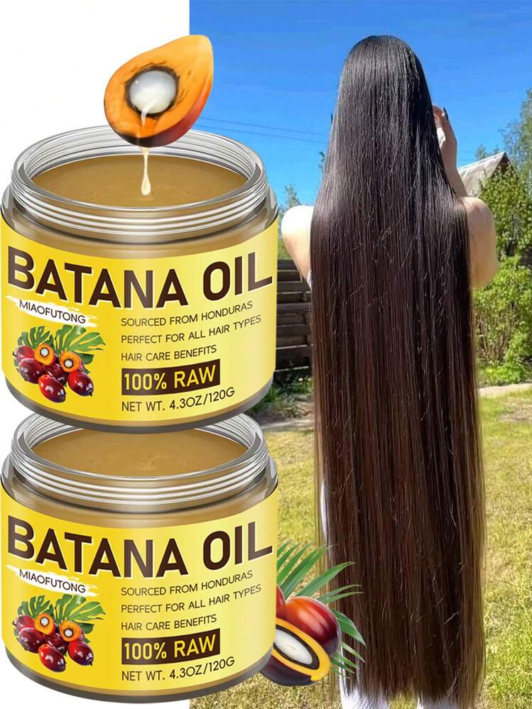 2-Pack Authentic Batana Oil - 4.3 Oz Per Bottle. This Pure Honduran Palo De Bálsamo Oil Is Rich In Botanical Extracts, Helping To Strengthen Roots, Eliminate Split Ends, And Provide Long-Lasting Frizz Control. The Lightweight, Non-Greasy Formula Nourishes Hair, Improves Curl, And Leaves Hair Thicker, Stronger, And Healthier. Suitable For Both Men And Women. - Yellow - View 7