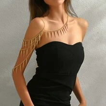 1 Piece Simple And Fashionable Alloy Multi-Layer Arrow Pendant Body Chain For Women - 金色 - 查看 7