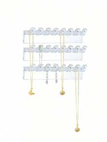 Supporto da parete per gioielli, organizer da parete per gioielli durevole con ganci, appendicollo trasparente per collane, gancio multifunzione salvaspazio per organizzare gioielli, appendicollo per collane per bagno, camera da letto, scuola, dormitori, casa, boutique, specchiera, per orecchini, anelli, bracciali, accessori, scaffale espositore, torre portaoggetti, elementi essenziali da viaggio, decorazione autunnale, ritorno a scuola