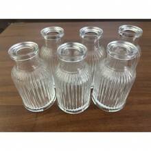 1 pieza Jarrón de vidrio mini para flores retro transparente para hidroponía, jarrón de escritorio, ornamento para el hogar, decoración de habitación, jarrón de vidrio