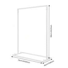 Quadratischer Hochzeitsbogen 3,28 x 2,46 ft quadratischer Metall-Hintergrundständer Weißer Hochzeitsbogen Hochzeitsdekorationsständer Bogenstütze für Hochzeiten, Geburtstage, Partys, Gärten - Weiss - Übersicht 2