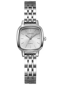 LIANDU 1 Damen Uhr, elegante hochwertige quadratische Zifferblatt Damen Quarzuhr, stilvolle Quarz Zeitanzeige mit hochwertigem Edelstahl Armband, geeignet für den täglichen Gebrauch, Abendveranstaltungen und besondere Anlässe, mit sorgfältig gefertigten Details, perfekt für den täglichen Arbeitsweg oder als Geschenk