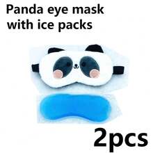 1/2/4pcs Panda Eye Mask - Eye Care - Eye Mask - Children's Style Mask - One Heating And Cooling Face Mask - Microwave-Heated Eye Mask - Black and White - View 7